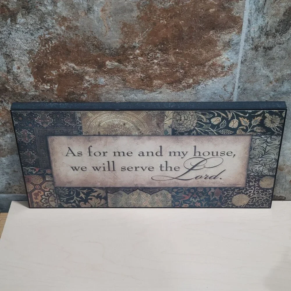 Bible Verse Sign Scripture Wall Art As For Me In My House We Will Serve The Lord